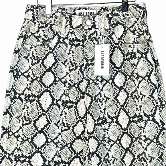 Disclosure Jeans Size 9/29 Snake Print Baggy High-Waisted Relaxed Fit NWT's - Picture 7 of 8